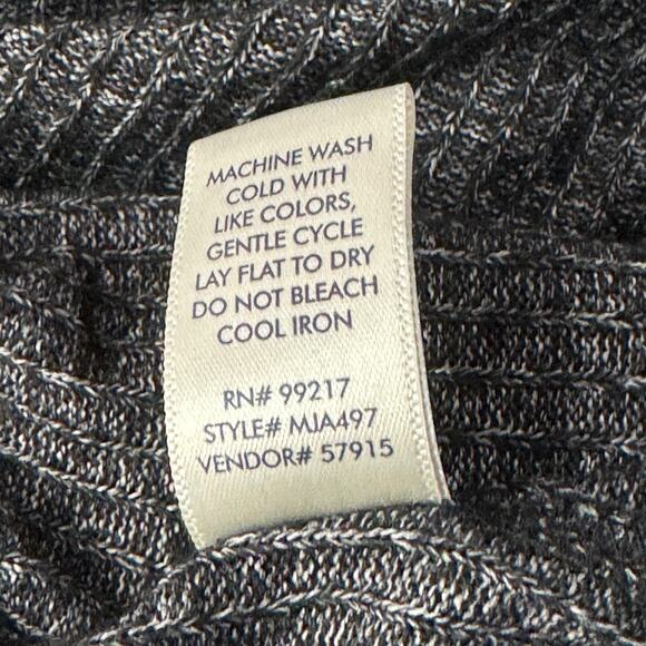 BKE X-Small Long Cardigan Sweater Jacket Pockets Open Front Stretch Black Marled - Picture 9 of 9